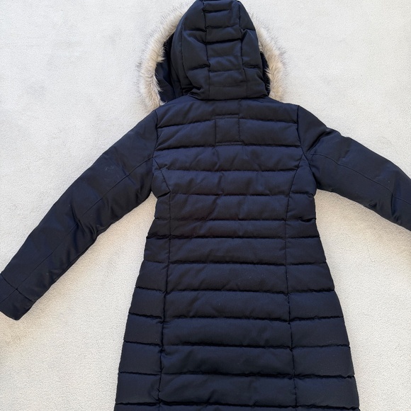 Abercrombie & Fitch Black Hooded Winter Coat (XS) - Picture 4 of 6